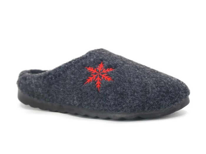 Gezer Zenne 16090.00 Nakışlı Keçeli Gondol Ev Terliği Antrasit - Gezer