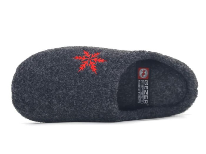 Gezer Zenne 16090.00 Nakışlı Keçeli Gondol Ev Terliği Antrasit - Gezer (1)