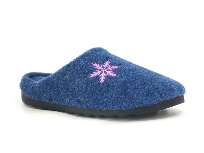 Gezer Zenne 16090.00 Nakışlı Keçeli Gondol Ev Terliği Lacivert - 1