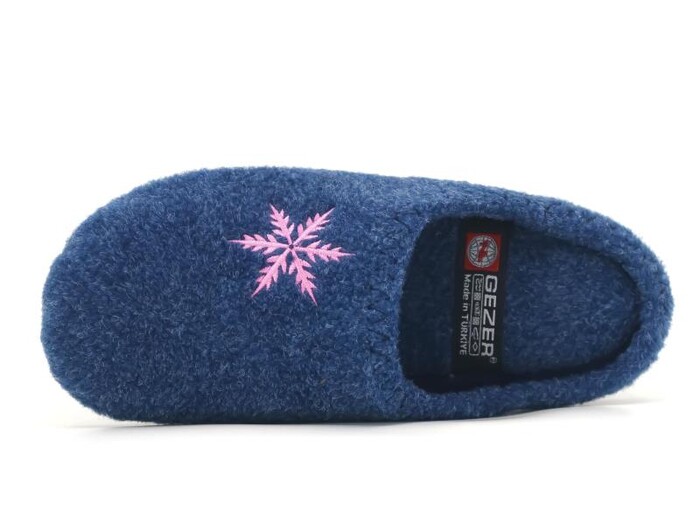 Gezer Zenne 16090.00 Nakışlı Keçeli Gondol Ev Terliği Lacivert - 2