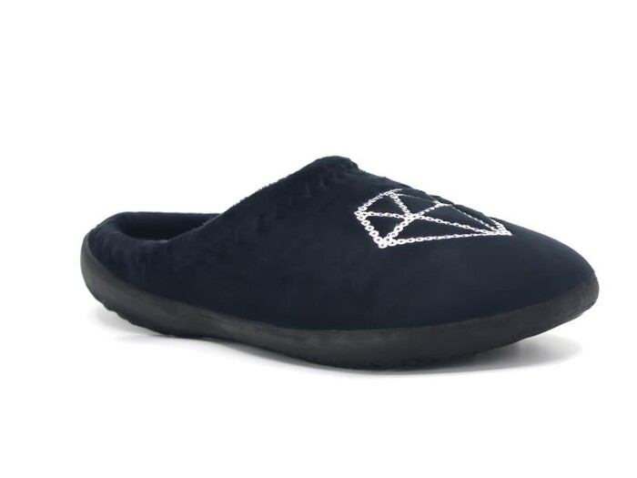 Gezer Zenne 16112.00 Nakışlı Gondol Poli Ev Terliği Siyah - Gezer