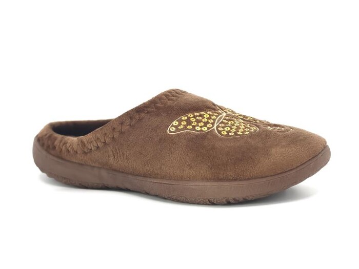 Gezer Zenne 16113.00 Nakışlı Gondol Poli Ev Terliği Kahve - 1