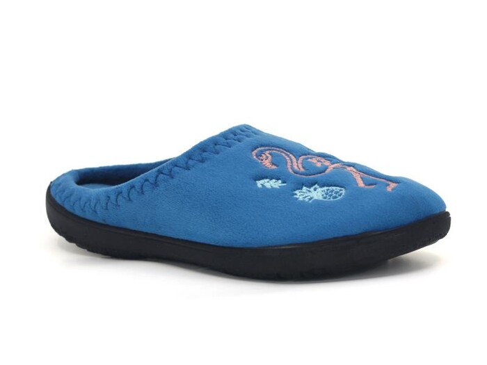 Gezer Zenne 16114.00 Nakışlı Gondol Ev Terliği Petrol Mavisi - Gezer