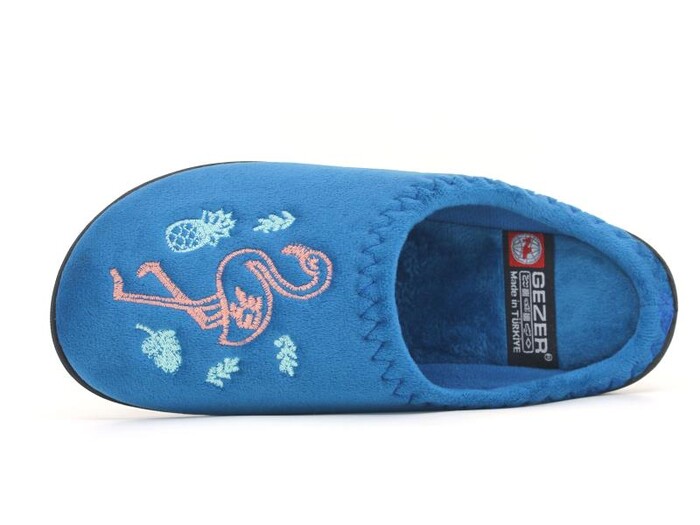 Gezer Zenne 16114.00 Nakışlı Gondol Ev Terliği Petrol Mavisi - Gezer (1)