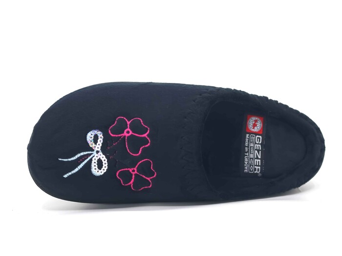 Gezer Zenne 16115.00 Nakışlı Gondol Ev Terliği Siyah - Gezer (1)