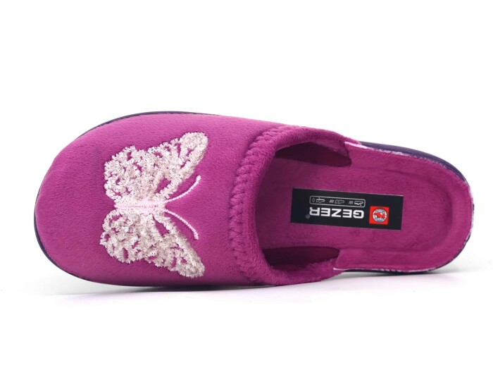 Gezer Zenne 16129.00 Nakışlı Traşlı Ev Terliği Mor - Gezer (1)