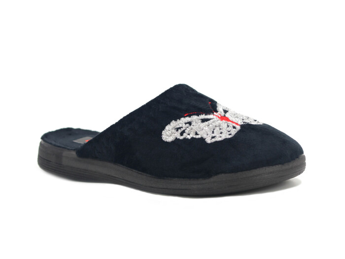 Gezer Zenne 16129.00 Nakışlı Traşlı Ev Terliği Siyah 