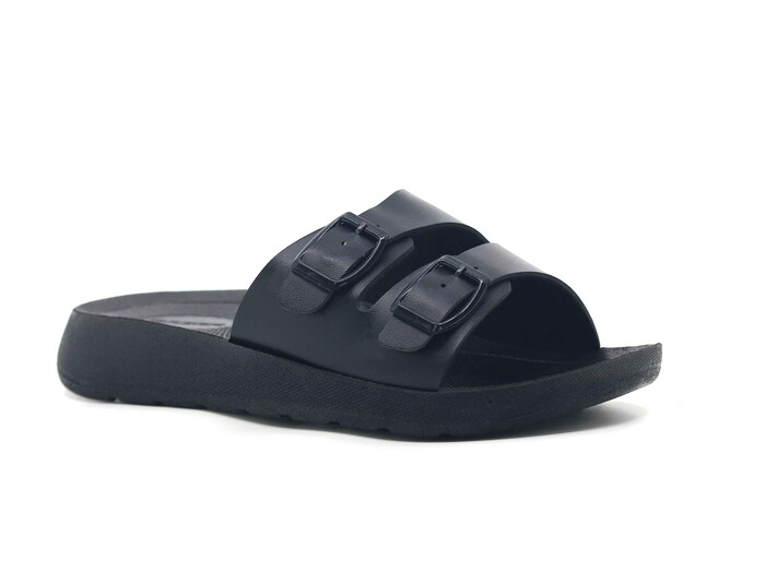 Gezer Zenne 16131.02 Çift Toka Günlük Terlik Siyah - Gezer