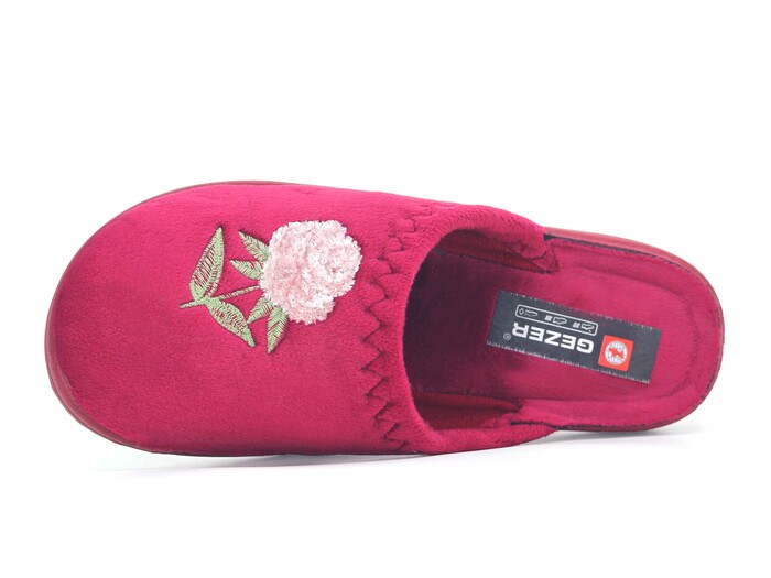 Gezer Zenne 16159.00 Nakışlı Traşlı Ev Terliği Bordo - Gezer (1)