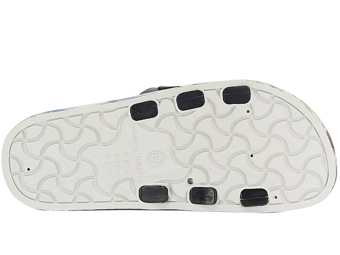 Gezer Zenne 16310.00 Air Blow Çift Toka Kaydırmaz Terlik Siyah Şeffaf - Beyaz - Krem - 3