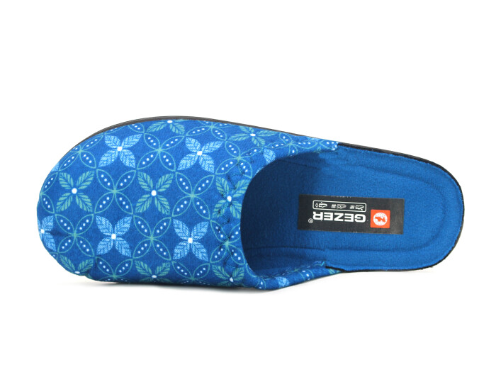 Gezer Zenne 16419.00 Traşlı Ev Terliği Petrol Mavisi - Gezer (1)