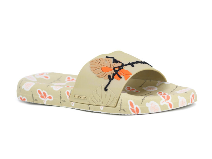 Gezer Zenne 16452.00 Düz Yüz Baskılı Günlük Terlik Bej - Gezer