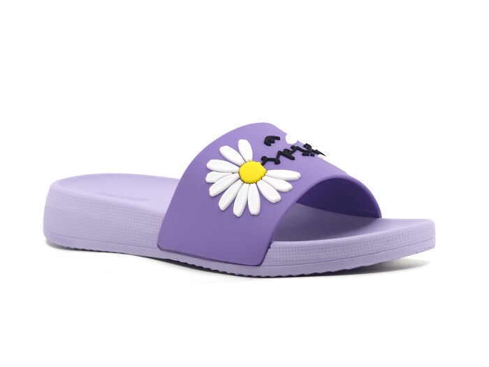 Gezer Zenne 16453.00 Düz Yüz Çiçekli Günlük Terlik Lila 