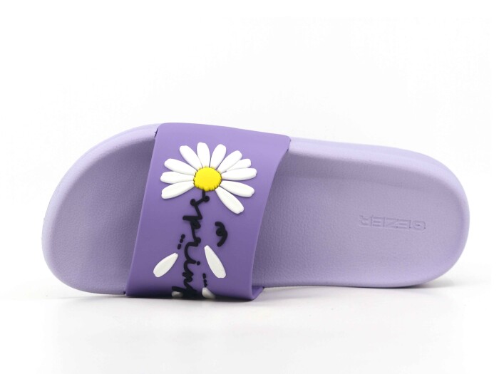 Gezer Zenne 16453.00 Düz Yüz Çiçekli Günlük Terlik Lila - 2