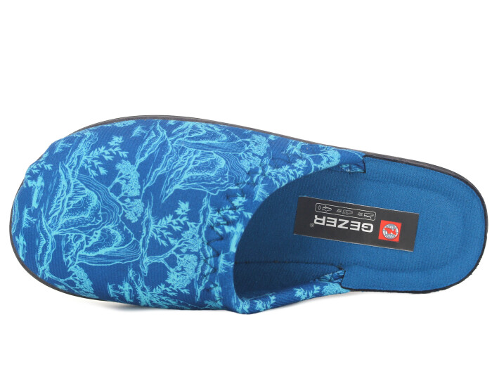 Gezer Zenne 16541.00 Traşlı Ev Terliği Petrol Mavisi - 2