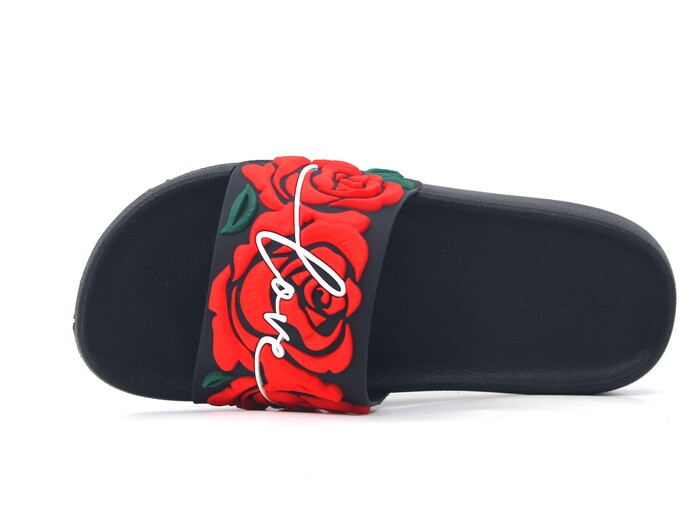 Gezer Zenne 16543.00 Düz Yüz Günlük Terlik Siyah - Kırmızı - Gezer (1)