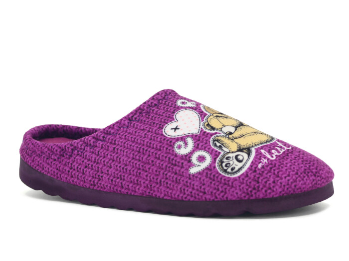 Gezer Zenne 16568.00 Gondol Baskılı Kışlık Ev Terliği Mor - 1