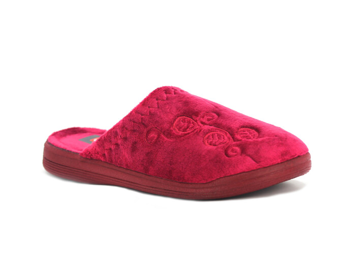 Gezer Zenne 16582.00 Nakışlı Traşlı Ev Terliği Bordo - Gezer