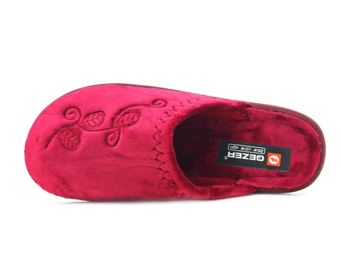 Gezer Zenne 16582.00 Nakışlı Traşlı Ev Terliği Bordo - Gezer (1)