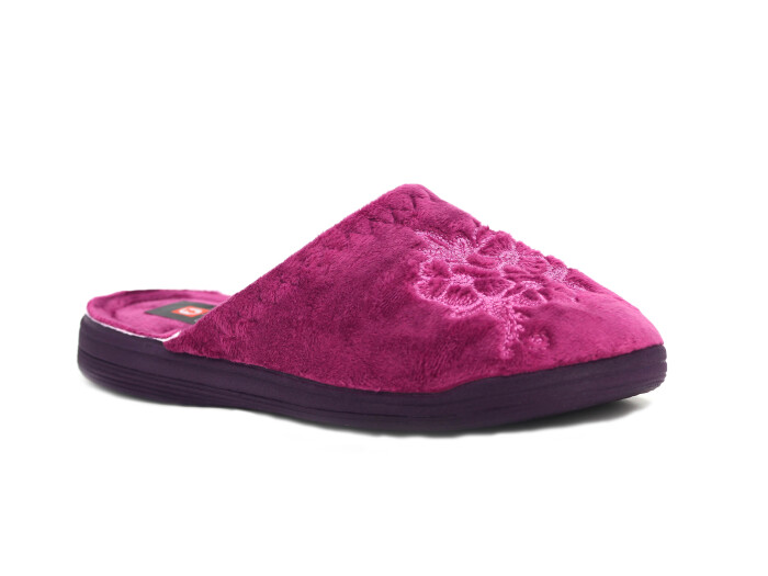 Gezer Zenne 16585.00 Nakışlı Traşlı Ev Terliği Mor - Gezer