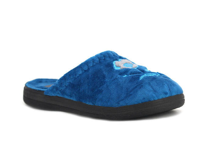 Gezer Zenne 16587.00 Nakışlı Traşlı Ev Terliği Petrol Mavisi - Gezer