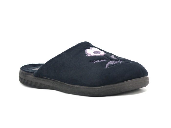 Gezer Zenne 16587.00 Nakışlı Traşlı Ev Terliği Siyah - Gezer