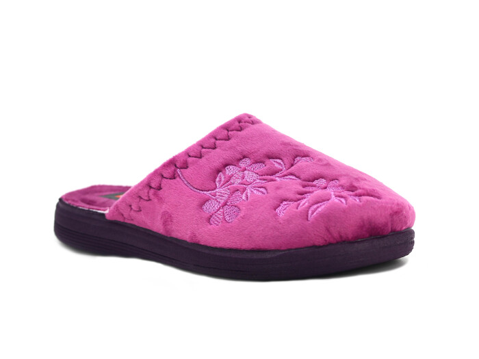 Gezer Zenne 16588.00 Nakışlı Traşlı Ev Terliği Mor - Gezer