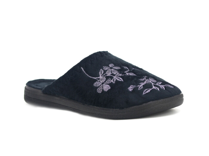 Gezer Zenne 16588.00 Nakışlı Traşlı Ev Terliği Siyah - Gezer