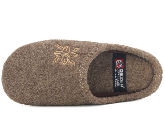 Gezer Zenne 16589.00 Nakışlı Gondol Ev Terliği Koyu Bej - 2