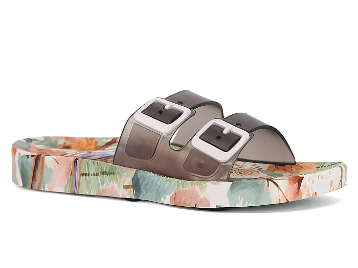 Gezer Zenne 16653.00 Air Blow Kaydırmaz Terlik Siyah Şeffaf - Beyaz - Krem - 1