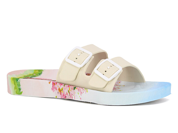 Gezer Zenne 16729.00 Air Blow Kaydırmaz Terlik Bej - Beyaz - Pembe - Gezer