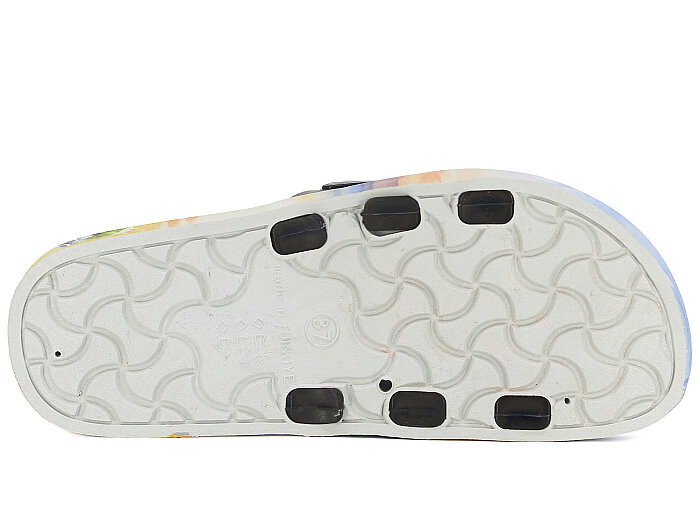 Gezer Zenne 16732.00 Air Blow Kaydırmaz Terlik Şeffaf Siyah - Mavi - Beyaz - 3