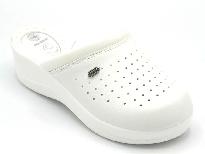 Gezer Zenne 04770.00 Noktalı Sabo / Tıbb Sabo / Tıbbi Terlik Beyaz - Gezer