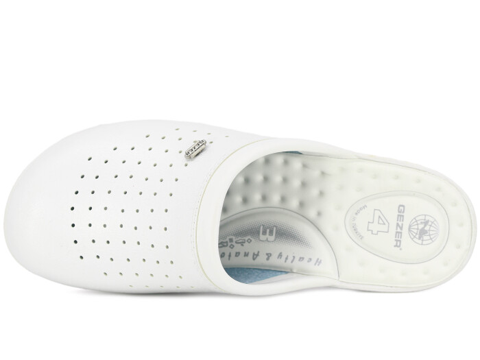 Gezer Zenne 04770.00 Noktalı Sabo / Tıbb Sabo / Tıbbi Terlik Beyaz - Gezer (1)