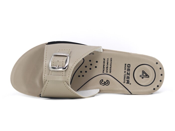 Gezer Zenne 07192.00 Anatomik Noktalı Günlük Terlik Bej - Gezer (1)