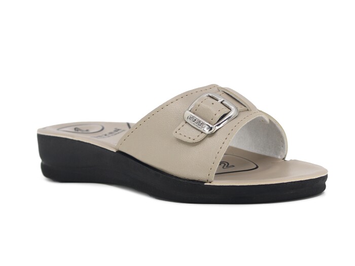 Gezer Zenne 07192.00 Anatomik Noktalı Günlük Terlik Bej - Gezer