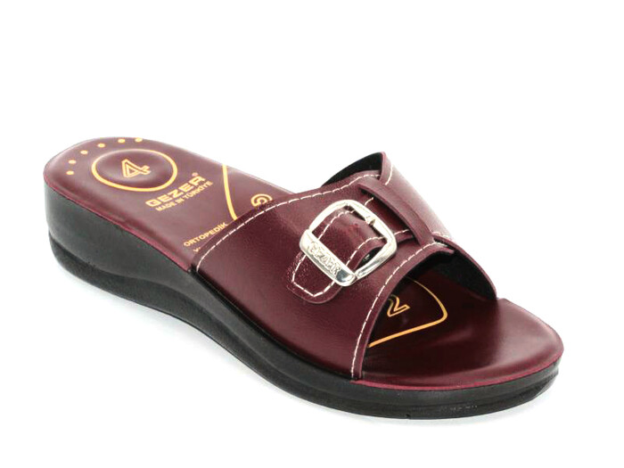 Gezer Zenne 07192.00 Anatomik Noktalı Günlük Terlik Bordo - Gezer