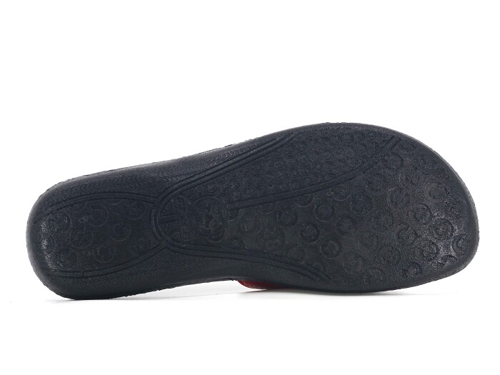 Gezer Zenne 08727.01 Tek Cırtlı Prenses Günlük Terlik Lacivert - Beyaz - Kırmızı - 3