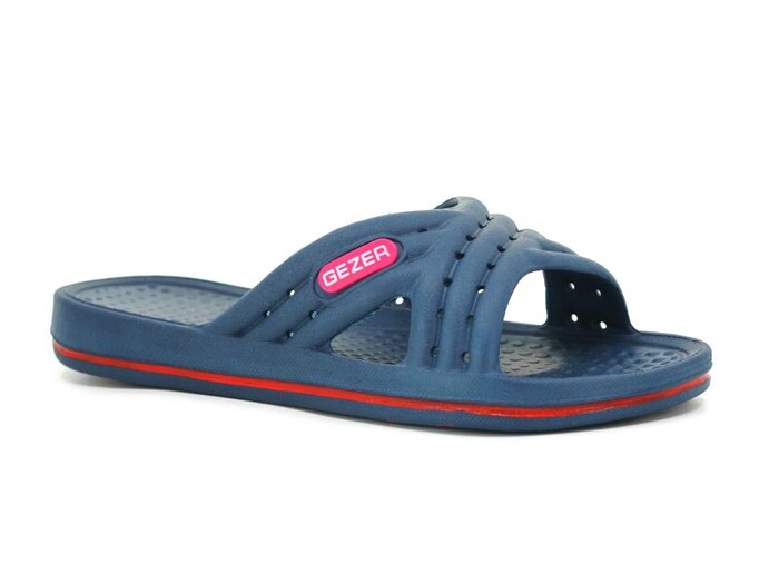 Gezer Zenne 09555.00 Çizgili Açık Eva Terlik Lacivert - Gezer