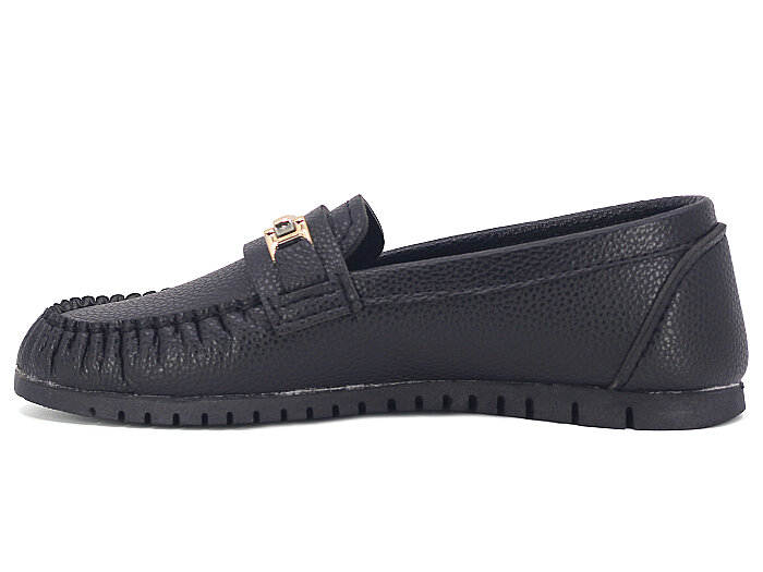 Gürter Zenne Tokalı ROK Babet Ayakkabı Siyah - 2