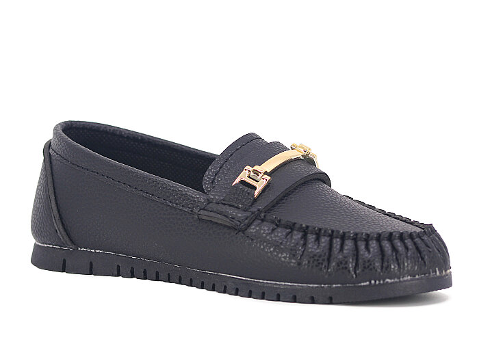 Gürter Zenne Tokalı ROK Babet Ayakkabı Siyah - 1