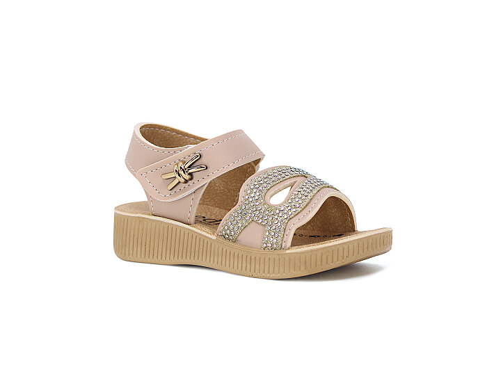 Henedi Bebe B-966 Taşlı Sandalet Bej - 1