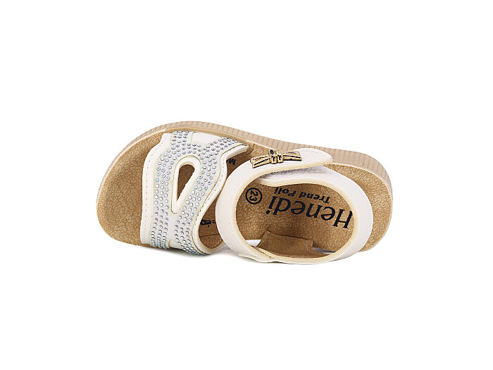 Henedi Bebe B-966 Taşlı Sandalet Beyaz - 2