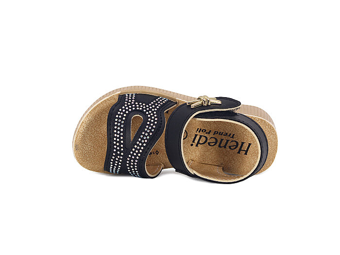 Henedi Bebe B-966 Taşlı Sandalet Siyah - 2