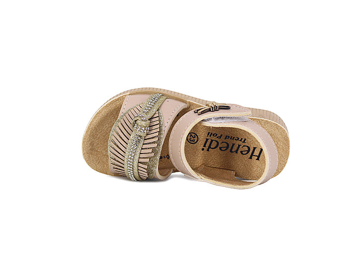 Henedi Bebe B-967 Taşlı Sandalet Bej - 2
