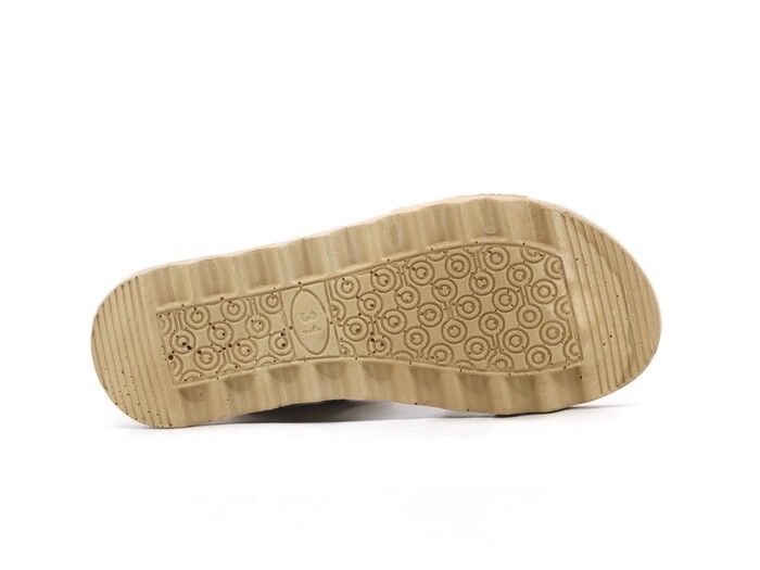 Henedi Filet 918 Taşlı Sandalet Siyah