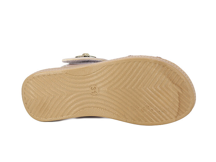 Henedi Filet F-913 Taşlı Sandalet Bej - 3