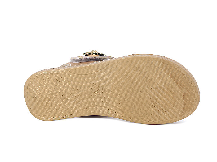 Henedi Filet F-913 Taşlı Sandalet Camel - 3