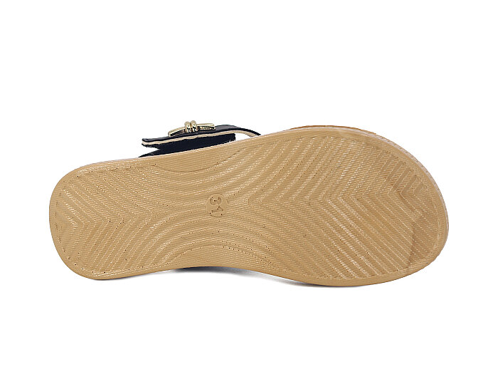 Henedi Filet F-913 Taşlı Sandalet Siyah - 3