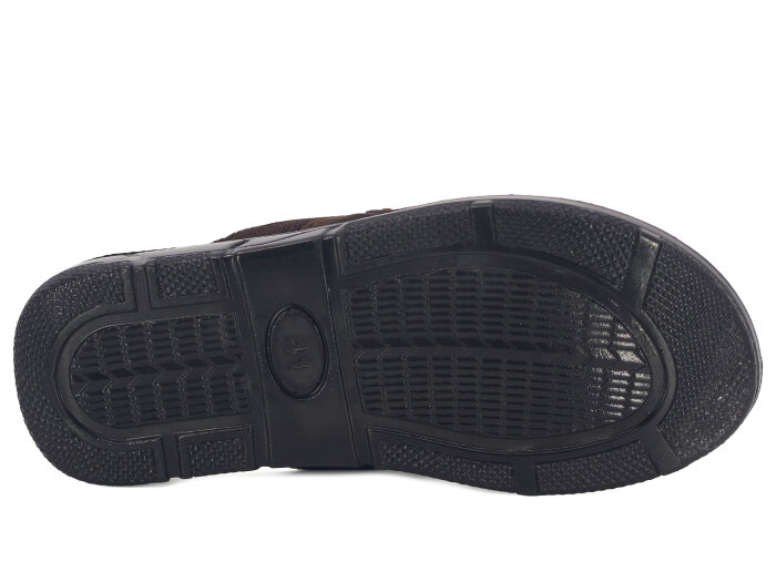 Henedi Merdane M-119 Çapraz Bantlı Poşetli Günlük Terlik Kahve - 3